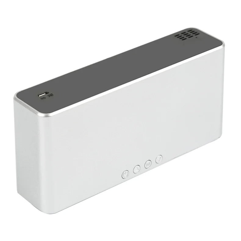 Luxury Wireless Charging Alarm Clock – LED Digital Thermometer Dock Station with Fast 5W Charger for Phones, Smartwatches, and Earbuds