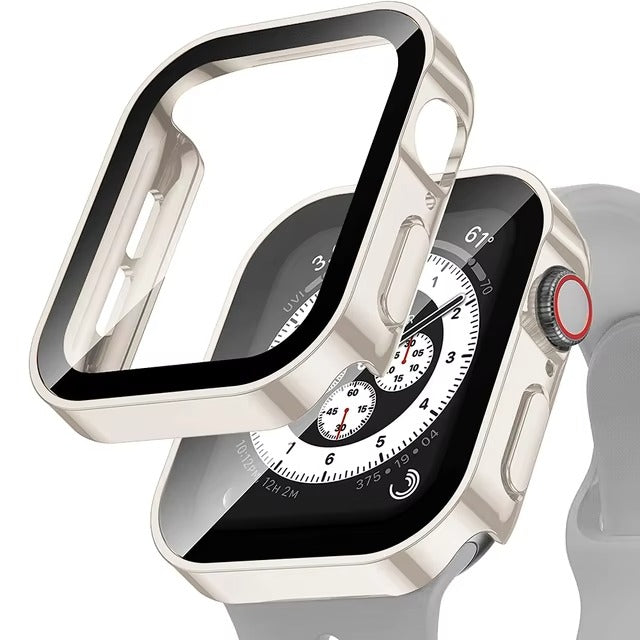 High Quality Tempered Glass Case for Apple Watch – Full Coverage Display Protector Film for 40mm to 45mm Smartwatches