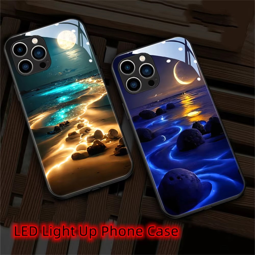 Premium Apple iPhone Case, MagSafe Compatible, Camera Lens and Screen Protection, Ultra Thin, Shockproof, Magnetic, Full All Around Protection, LED Mount Fuji Glass Cover