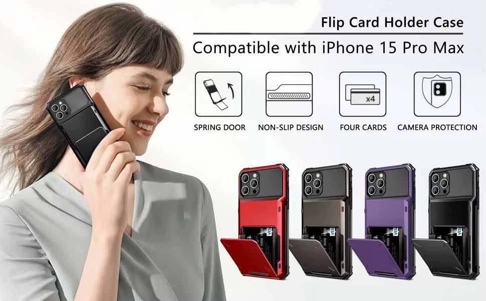 Robust Apple iPhone Case, MagSafe Compatible, Camera Lens and Screen Protection, Ultra Thin, Shockproof, Magnetic, Full All Around Protection, Hidden Wallet Card Cover