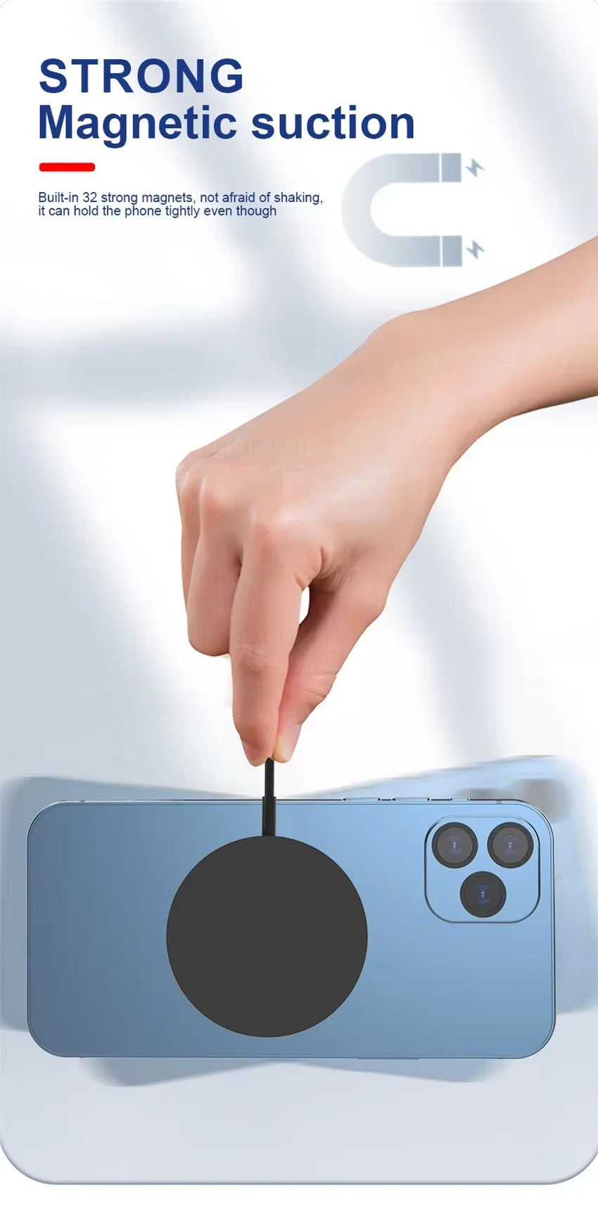 Premium Magnetic Wireless Charger Pad 30W Fast Charging – USB-C & USB-A Dual Input, Strong Magnetic Hold, Case-Friendly, Ultra-Thin Design for Phones