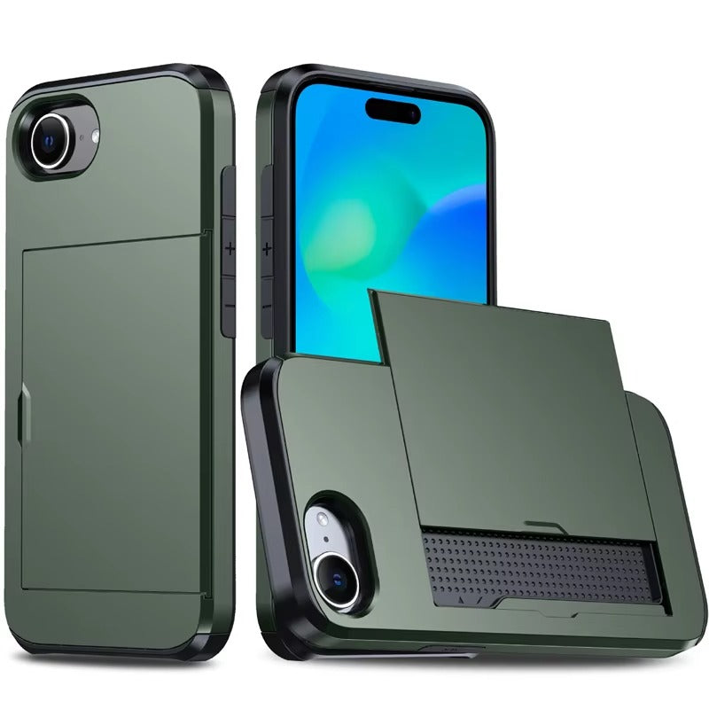 Robust Apple iPhone Case, MagSafe Compatible, Camera Lens and Screen Protection, Ultra Thin, Shockproof, Magnetic, Full All Around Protection, Slide Card Wallet Cover