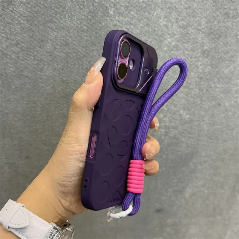 Premium Apple iPhone Case, MagSafe Compatible, Camera Lens & Screen Protection, Ultra Thin, Shockproof, Magnetic Full All Around Cover – Foldable Camera Stand Case with Wrist Strap & Magnetic Bracket