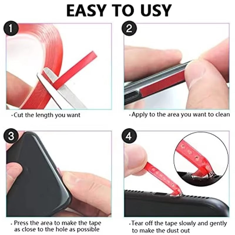 High Quality Speaker Dust Cleaning Glue for iPhone Universal Dust Removal Gel Sticker Kit for Phone Speaker and Charging Port