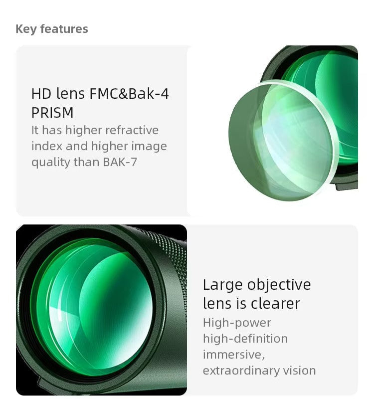 High Quality Portable Zoom HD Telescope – Foldable 5000M Long-Range Mini Monocular for Hunting, Sports, Camping