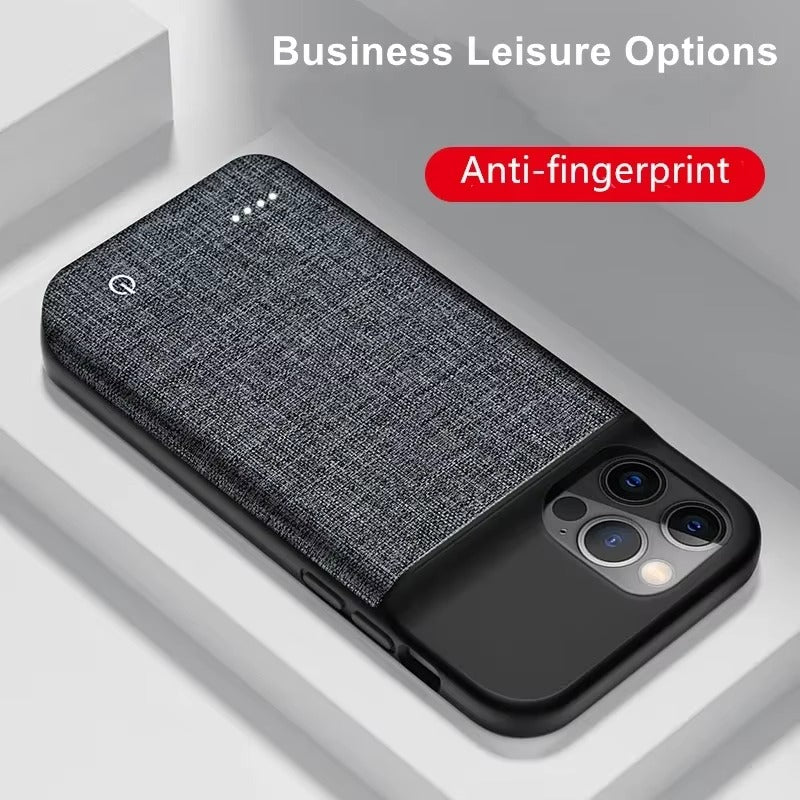 Premium Apple iPhone Case MagSafe Compatible, Camera Lens & Screen Protection, Ultra Thin Shockproof Magnetic Full All Around Protection Cover with 10000mAh Oxford Battery