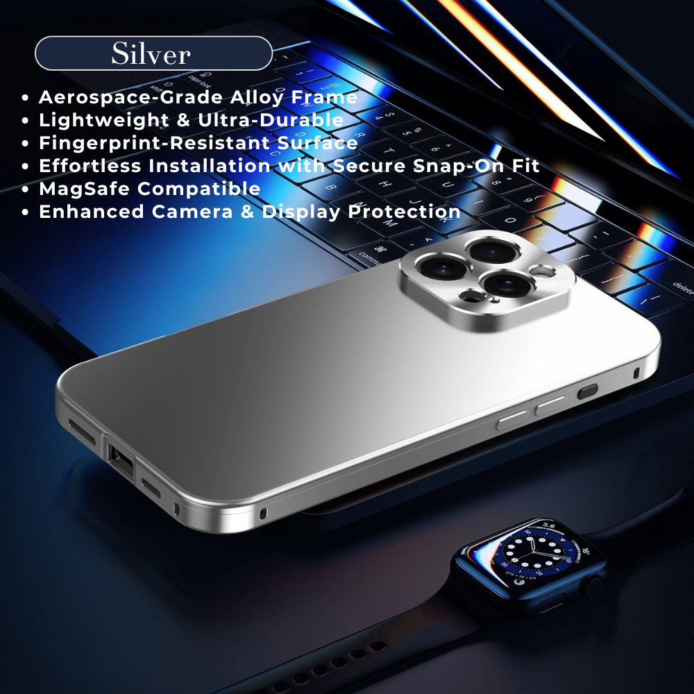 Luxury Shockproof Magnetic Phone Case - Slim Aluminum Frame with Full Lens Protection, Wireless Charging Compatible