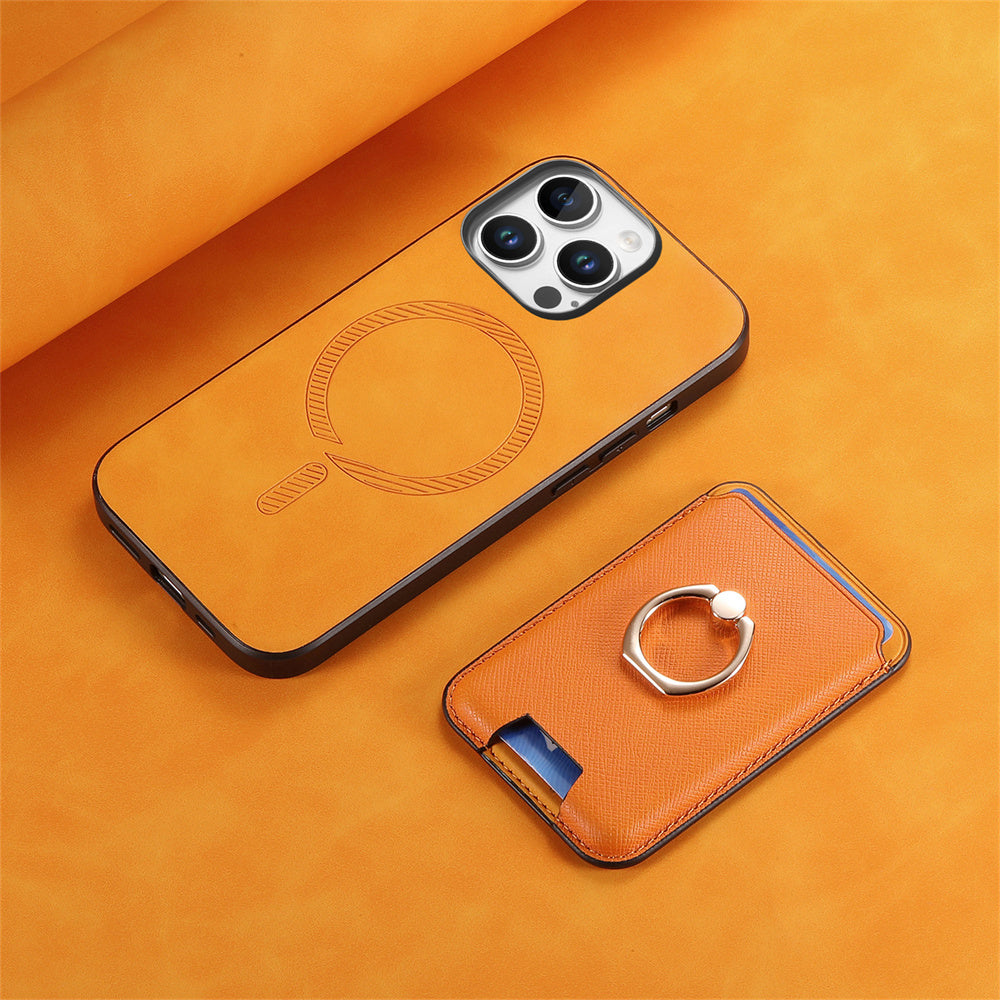 Luxury Detachable Magnetic Wallet iPhone Case – Card Holder, Ring Stand, Shockproof Protection for Secure and Convenient Use