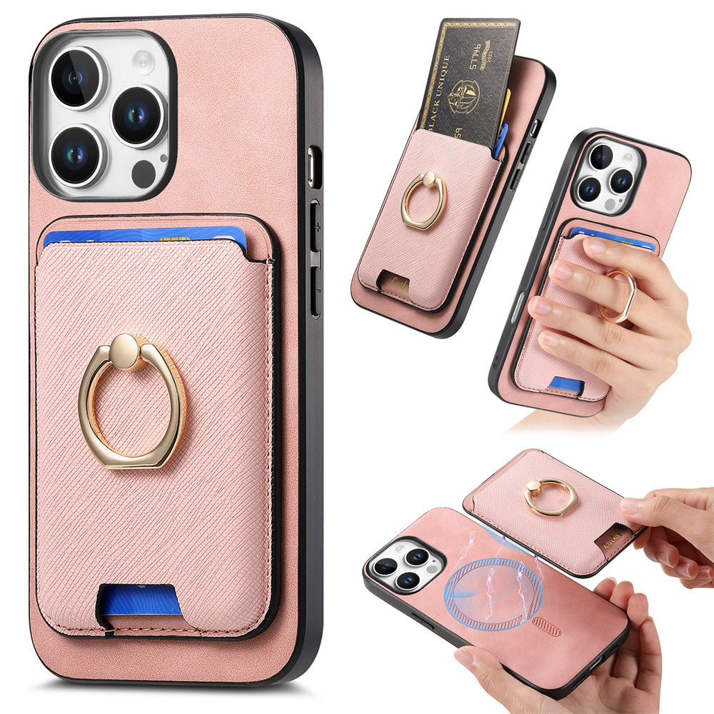 Luxury Detachable Magnetic Wallet iPhone Case – Card Holder, Ring Stand, Shockproof Protection for Secure and Convenient Use