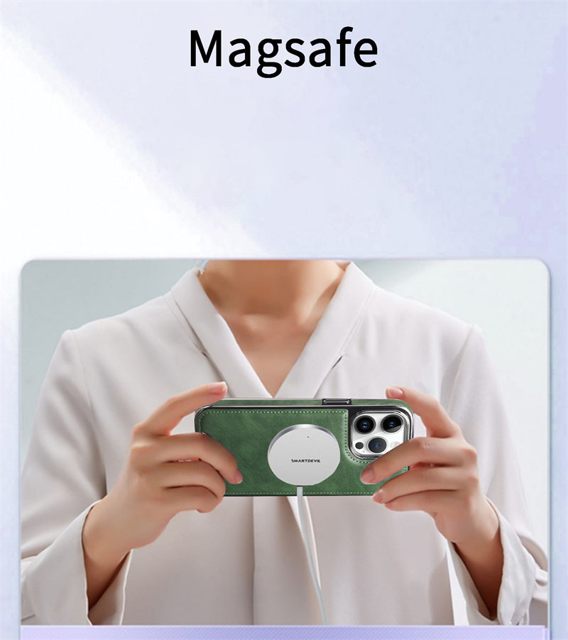 Luxury Leather Wallet Stand iPhone Case – Card Holder, Premium Protection, Durable Flip Cover, and Stylish Design for iPhone Models