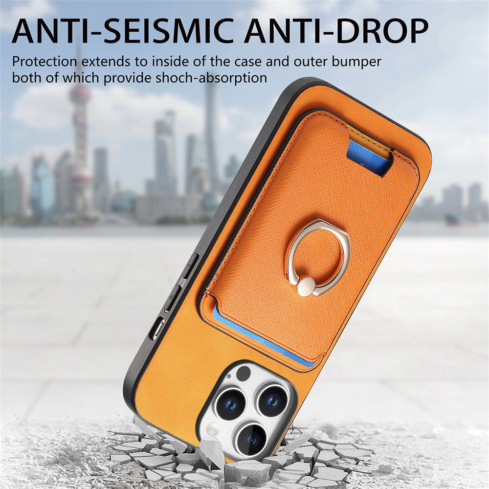 Luxury Detachable Magnetic Wallet iPhone Case – Card Holder, Ring Stand, Shockproof Protection for Secure and Convenient Use