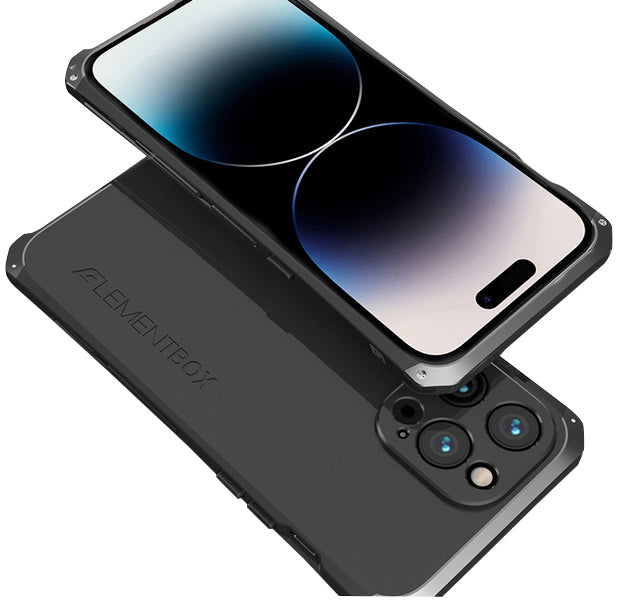 Luxury Aluminum Metal iPhone Case Shockproof Silica Gel Back Cover Anti-Collision Strip Durable Protection for iPhone Models