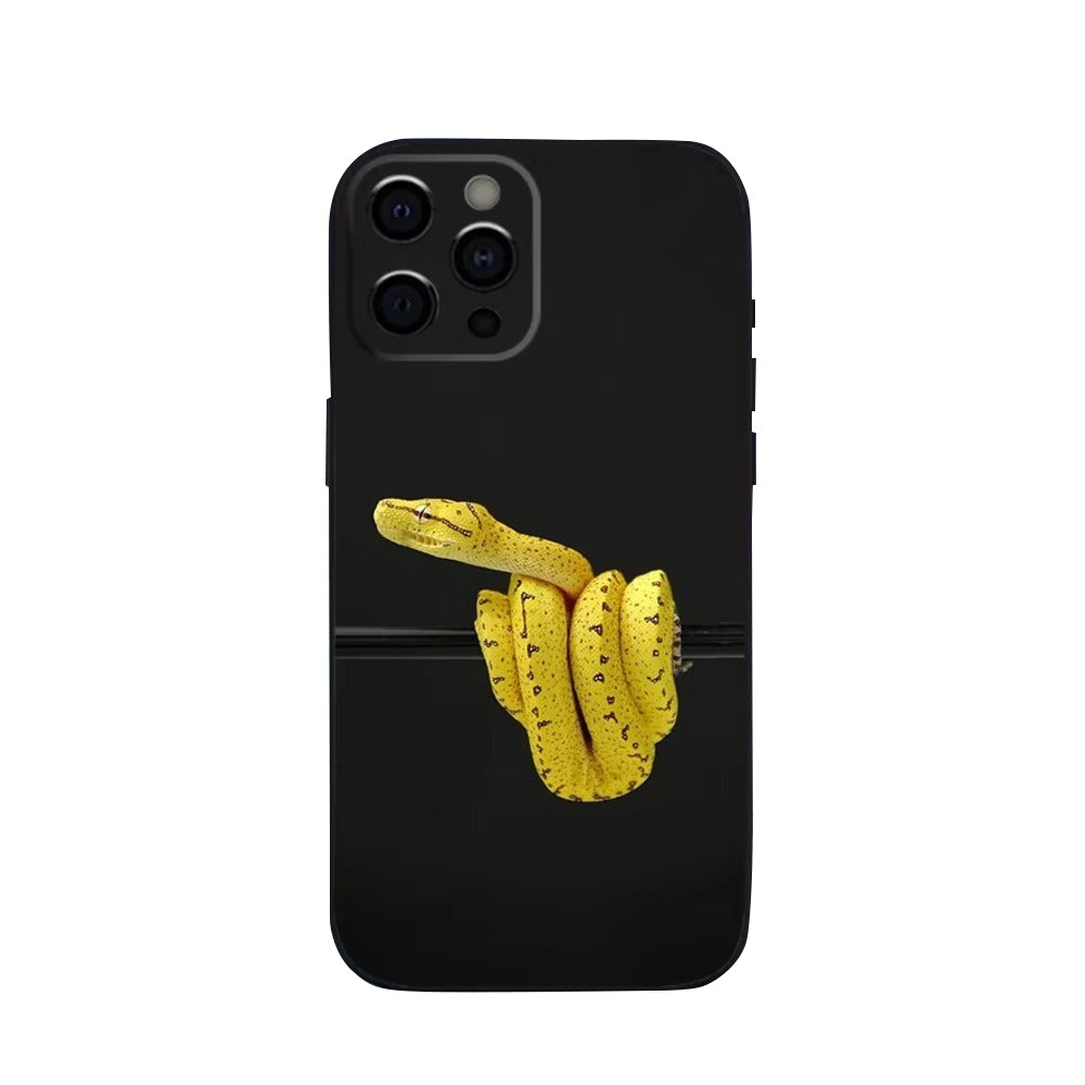 Luxury Apple iPhone Case, MagSafe Compatible, Camera Lens and Screen Protection, Ultra Thin, Shockproof, Magnetic, Full All Around Protection, Snake Pattern Soft Cover