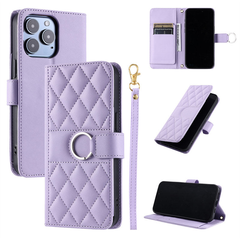 Luxury Leather Flip Phone Case – Premium Wallet, Bracket Protection, Elegant Cover with Card Slots, Durable & Functional
