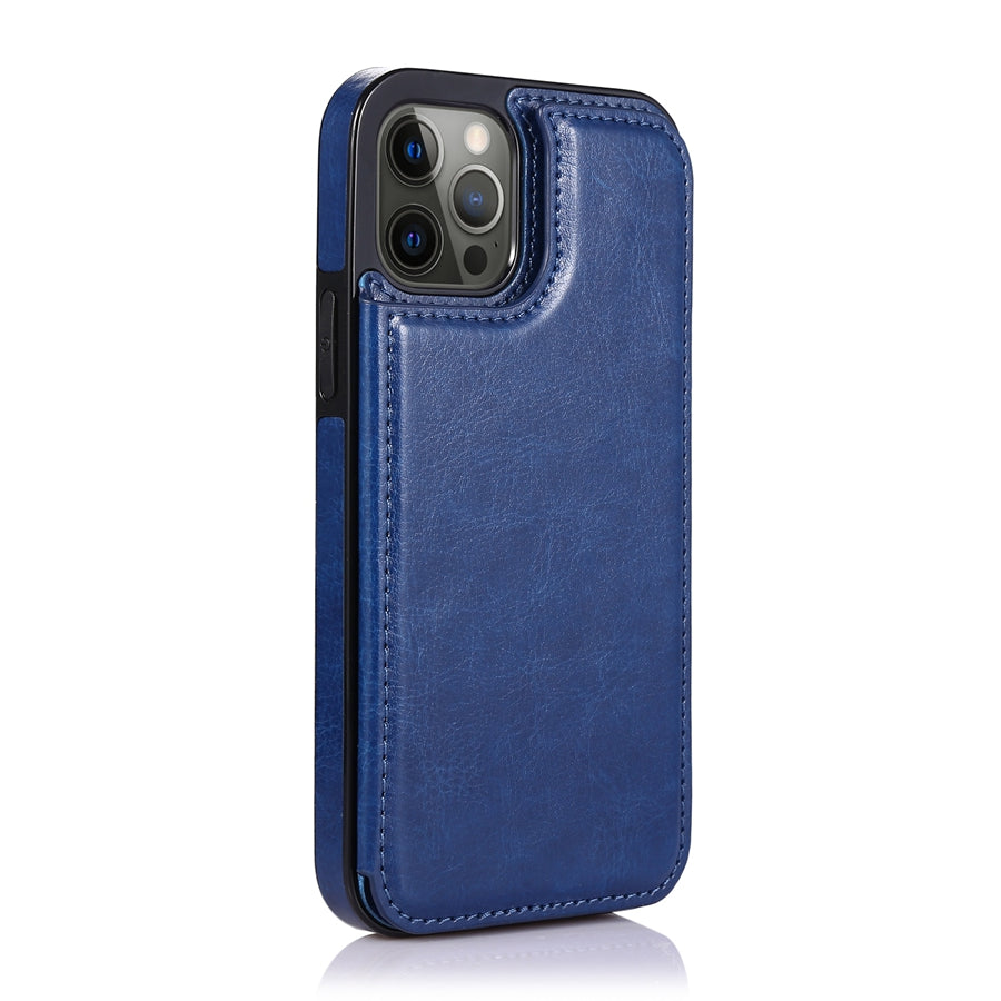 Luxury PU Leather Wallet iPhone Case – Kickstand, Card Holder Slots, Elegant Magnetic Closure for iPhone Models