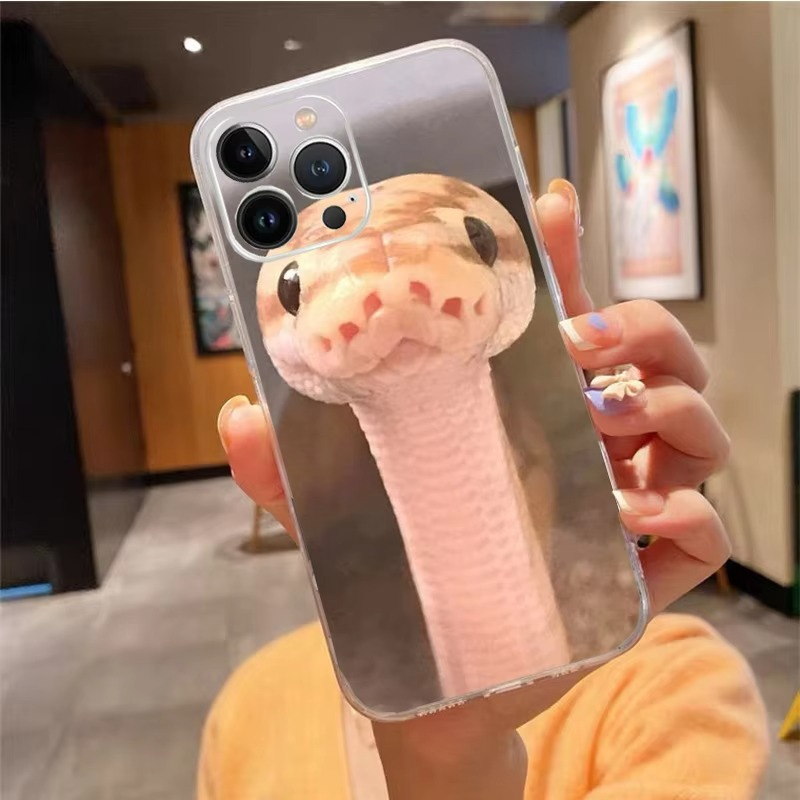 Luxury Apple iPhone Case, MagSafe Compatible, Camera Lens and Screen Protection, Ultra Thin, Shockproof, Magnetic, Full All Around Protection, Snake Pattern Soft Cover