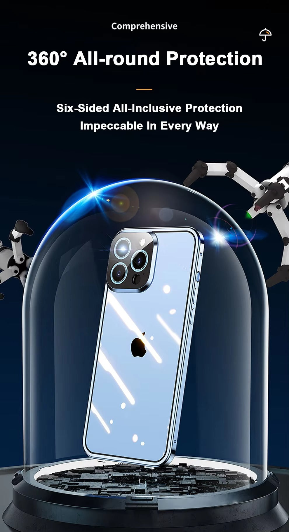 Luxury 360° Full Protection Magnetic iPhone Case – Metal Frame, Double-Sided Glass, Shockproof Bumper Cover | Case for iPhone