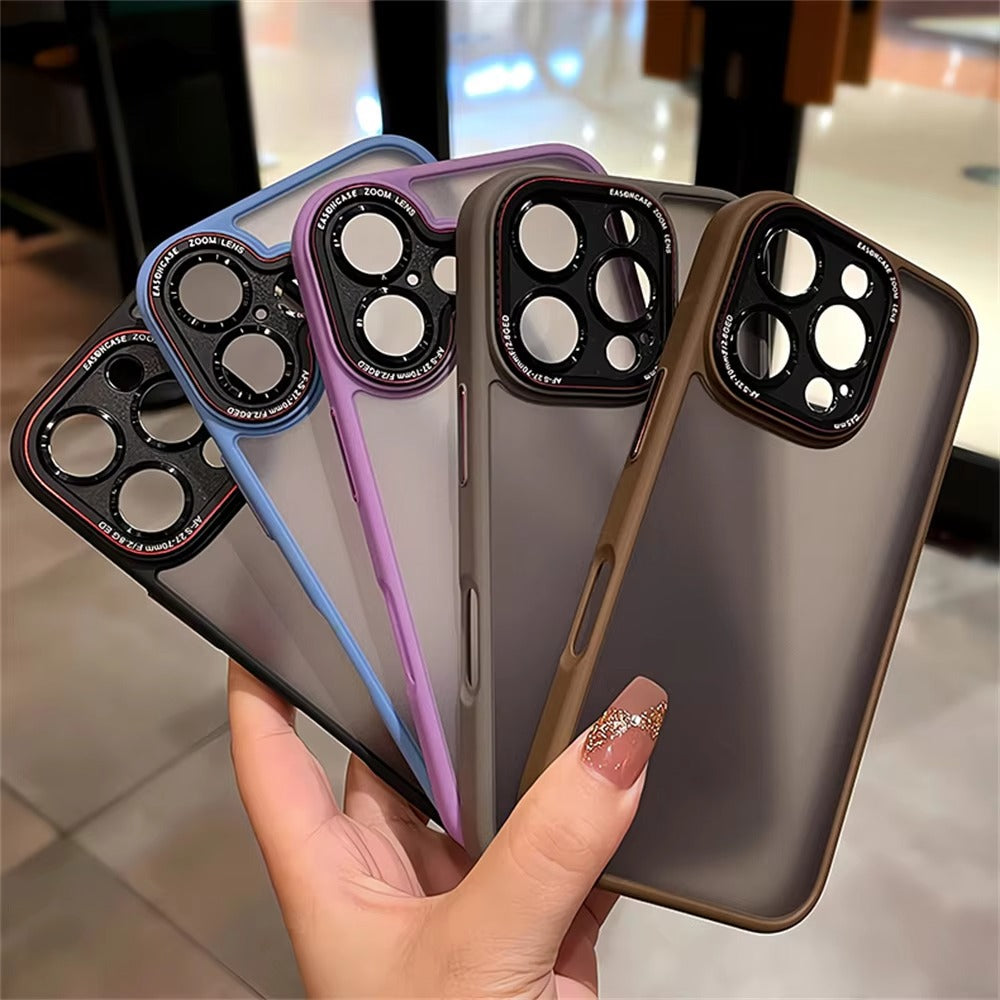 Luxury Apple iPhone Case MagSafe Compatible, Camera Lens & Screen Protection, Cover with Matte Clear Hard PC Shell