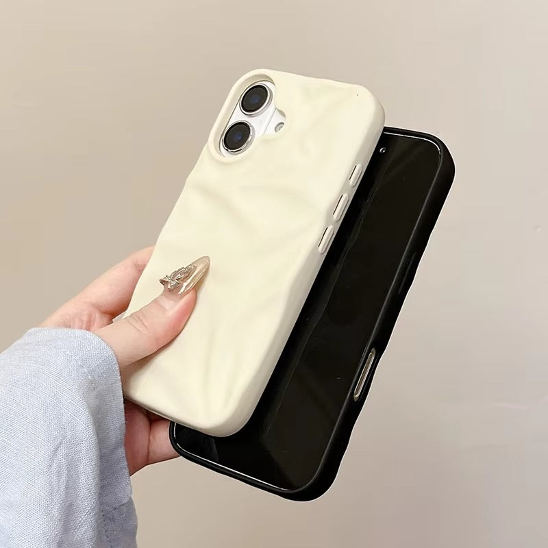 Premium Apple iPhone Case, MagSafe Compatible, Camera Lens & Screen Protection, Ultra Thin, Shockproof, Magnetic Full All Around Cover – Matte Wrinkle Silicone Case with Soft Back & Wrist Strap