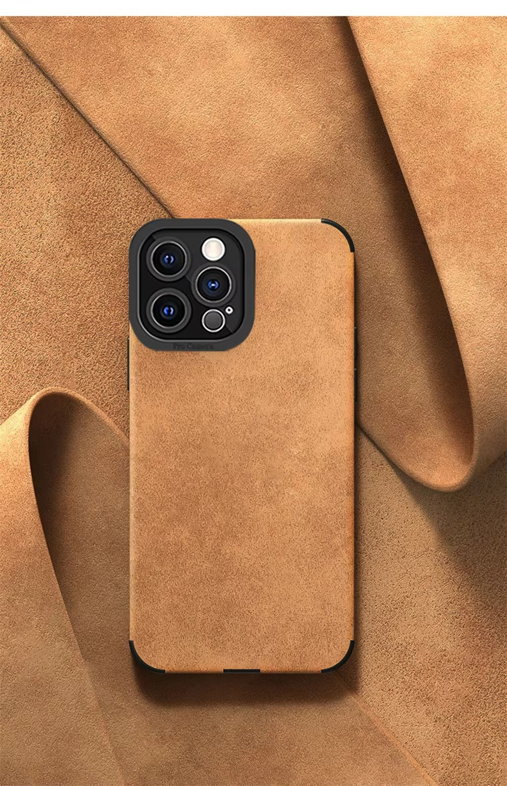 Premium Matte Leather Silicone iPhone Case – Lens Protection, Bumper Design, Stylish & Durable Cover | Case for iPhone