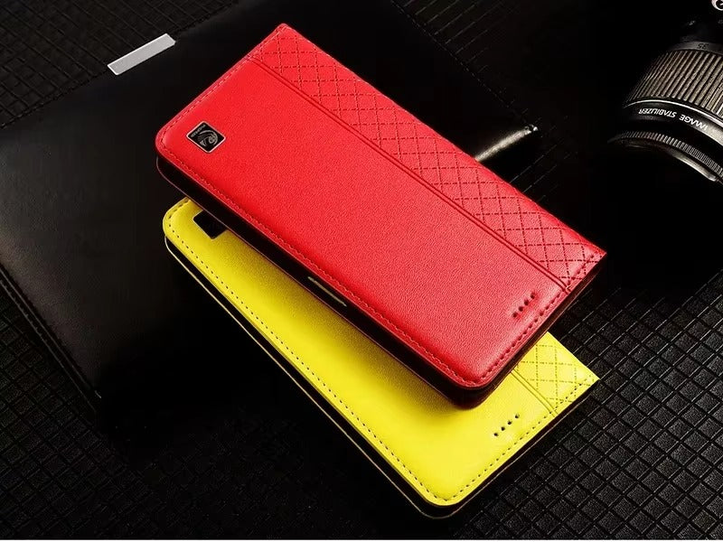 Luxury Nappa Real Leather iPhone Case – Business Wallet Flip Cover, Stylish & Durable Protection | Case for iPhone