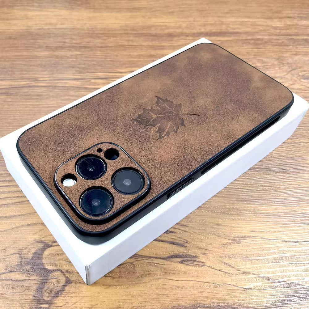 Premium Leather Retro iPhone Case – Comfortable Grip, Full Cover Protection, Stylish & Durable Design | Case for iPhone