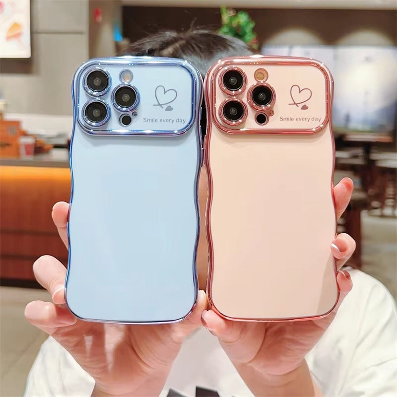 Luxury Apple iPhone Case MagSafe Compatible, Camera Lens & Screen Protection All Around Protection Cover with Heart Design