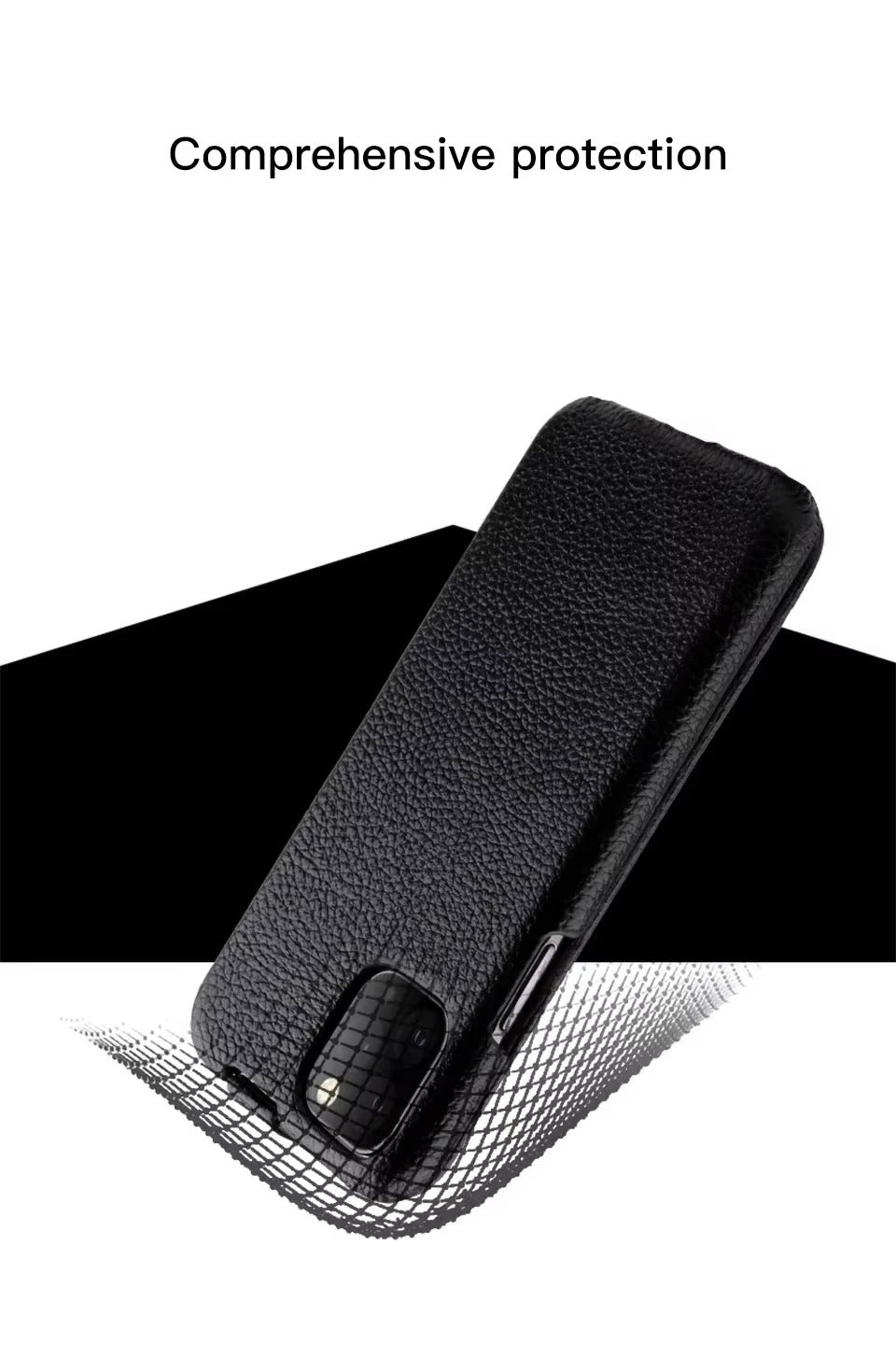 Premium Genuine Leather Flip iPhone Case – 100% Cowhide, Luxury Design, Stylish & Durable Protective Cover | Case for iPhone