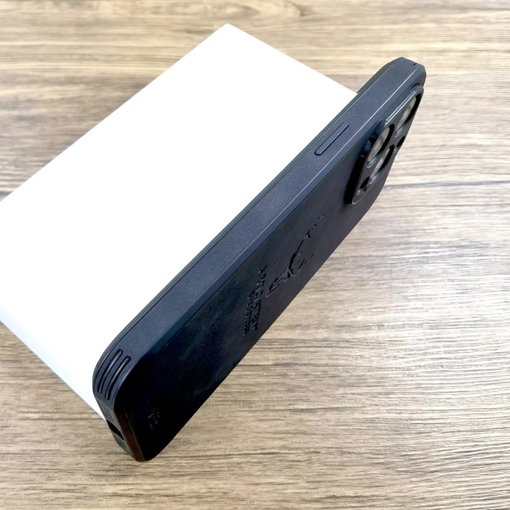 Luxury Vintage Lambskin PU Leather MagSafe iPhone Case – Wireless Charging, Full Protection, Stylish & Durable Cover