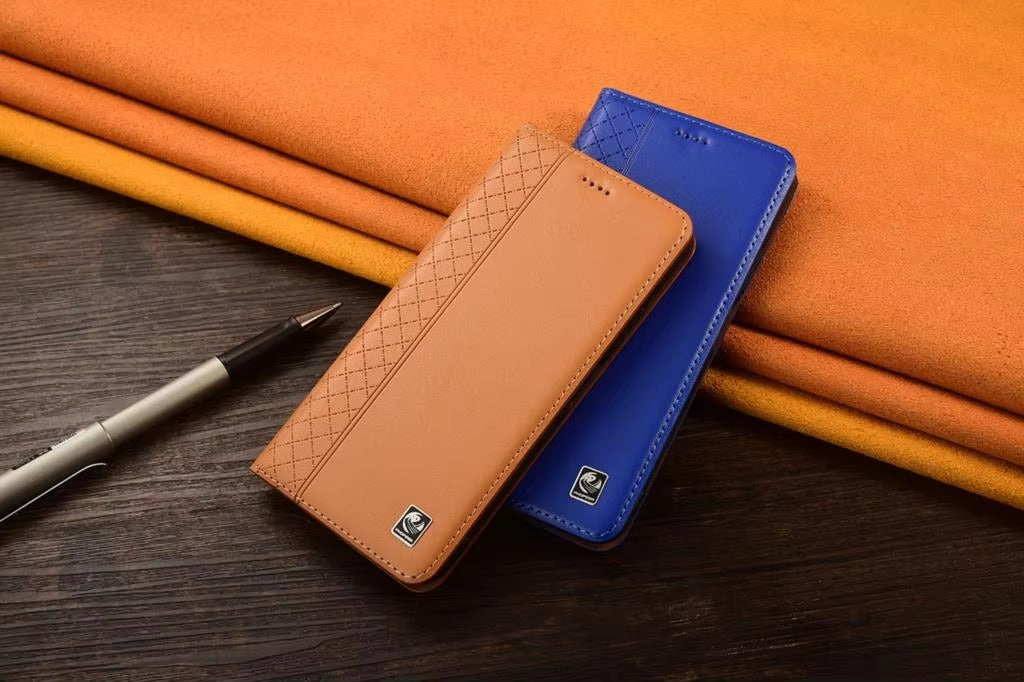 Luxury Nappa Real Leather iPhone Case – Business Wallet Flip Cover, Stylish & Durable Protection | Case for iPhone