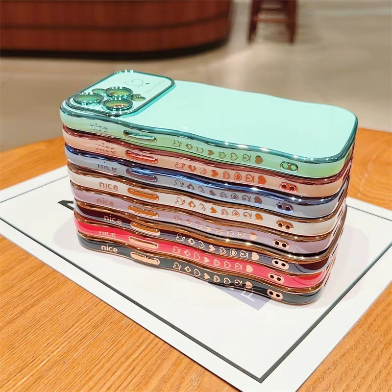 Luxury Apple iPhone Case MagSafe Compatible, Camera Lens & Screen Protection All Around Protection Cover with Heart Design