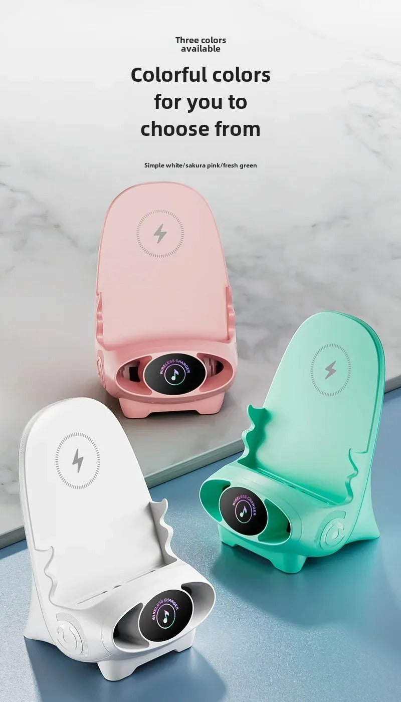 Premium Universal Wireless Charging Stand – 15W Fast Charger Dock with Cooling Hole Design, Phone Holder Function and Aromatherapy Feature for iPhone & Samsung