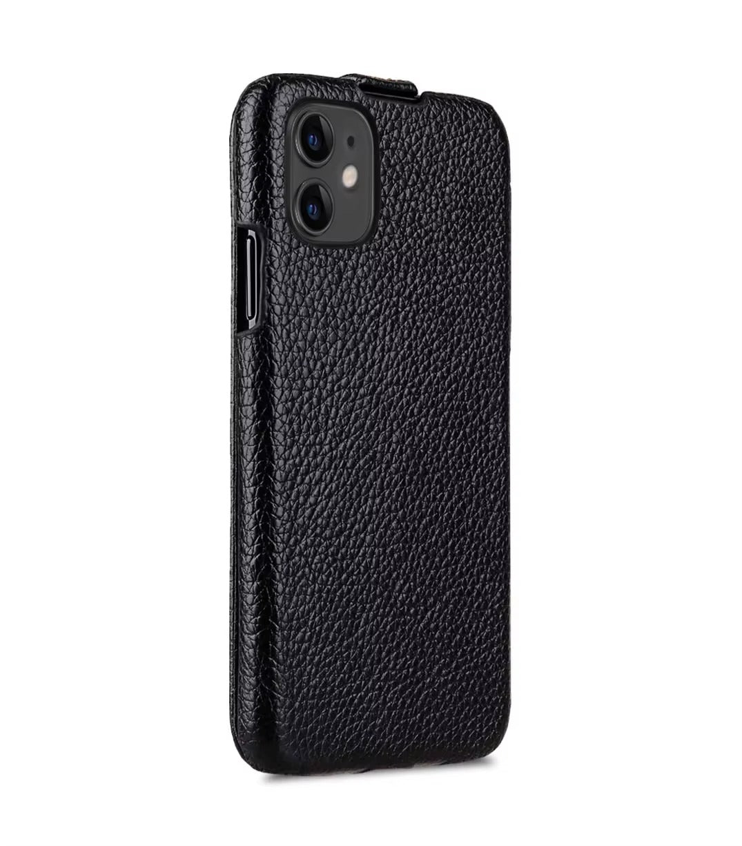 Premium Genuine Leather Flip iPhone Case – 100% Cowhide, Luxury Design, Stylish & Durable Protective Cover | Case for iPhone