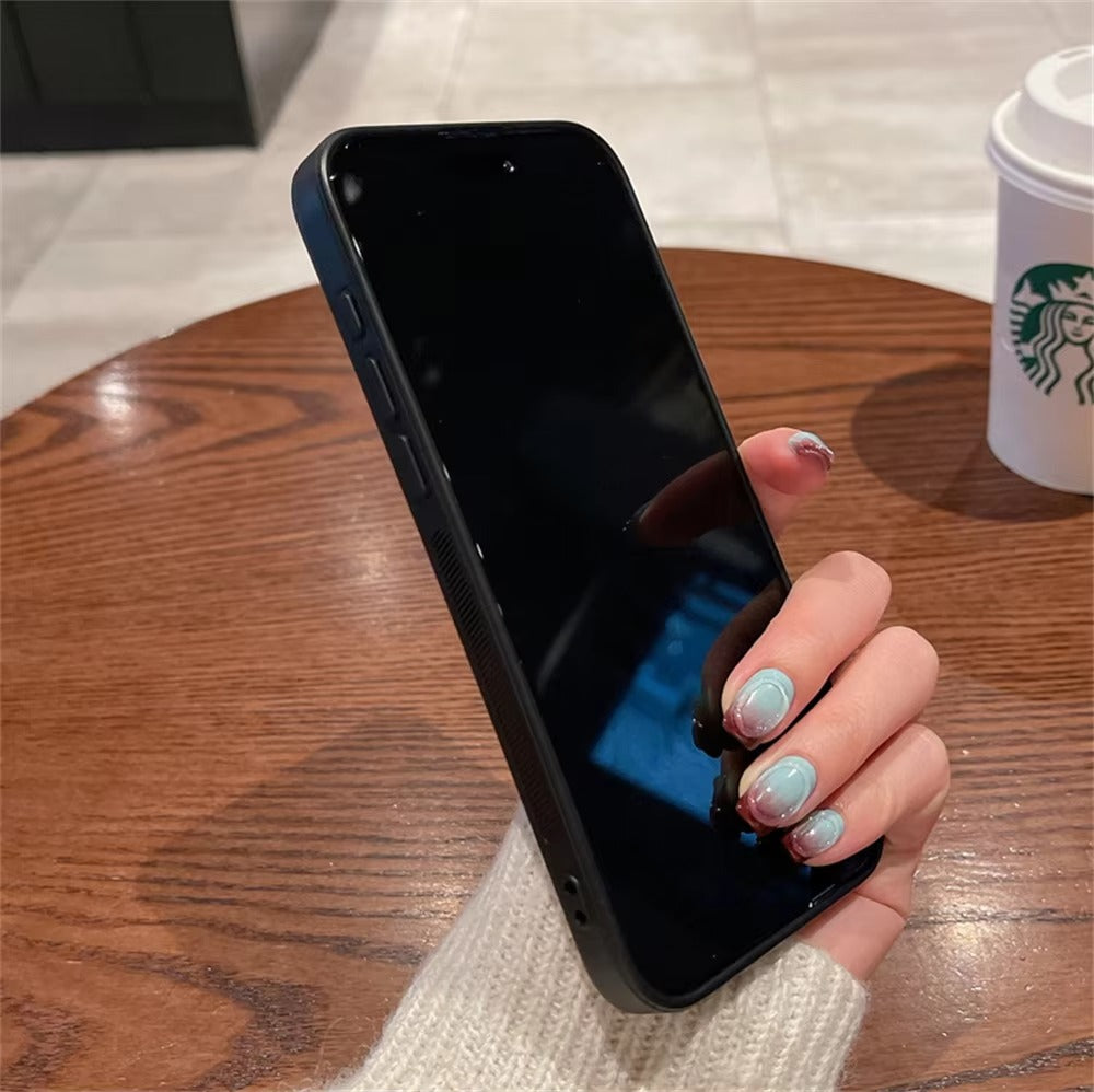 Luxury Leather iPhone Case – Lambskin Texture, Plating Bumper, Metal Lens Protection, Stylish & Durable Cover Case for iPhone