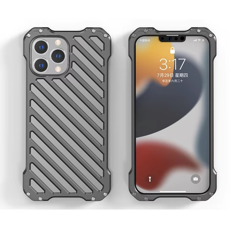 Premium Apple iPhone Case, MagSafe Compatible, Camera Lens and Screen Protection, Ultra Thin, Shockproof, Magnetic, Full All Around Protection, Heavy Duty Alloy Shell