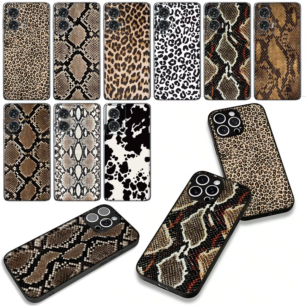 Luxury Apple iPhone Case, MagSafe Compatible, Camera Lens and Screen Protection, Ultra Thin, Shockproof, Magnetic, Full All Around Protection, Snake Skin Soft Cover