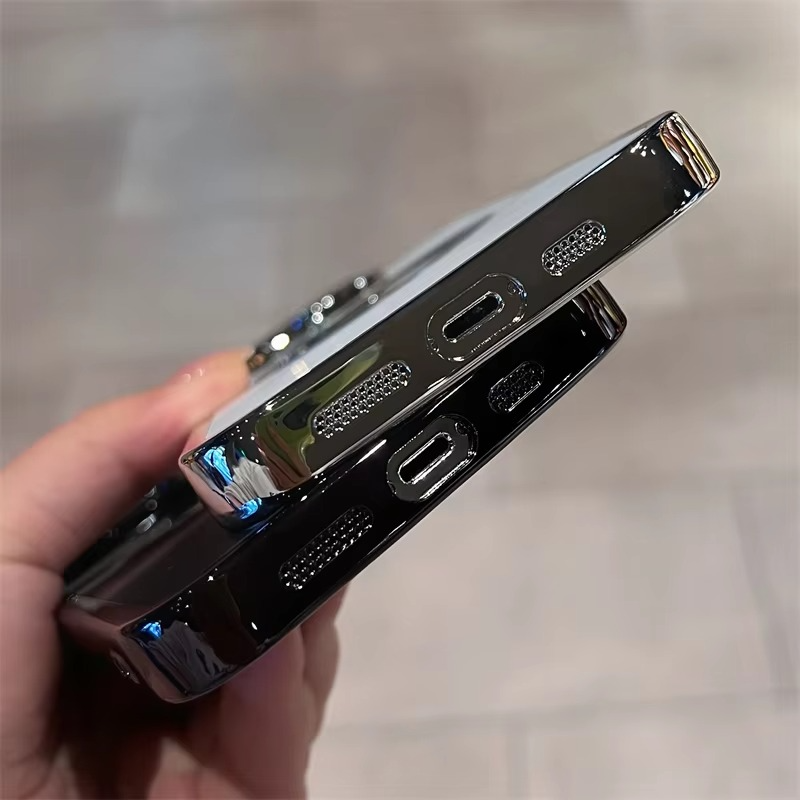 Aurora MagSafe iPhone Case - Plating CD Pattern, Logo Hole Design, Stand Bracket, Magnetic Wireless Charging Case for iPhone