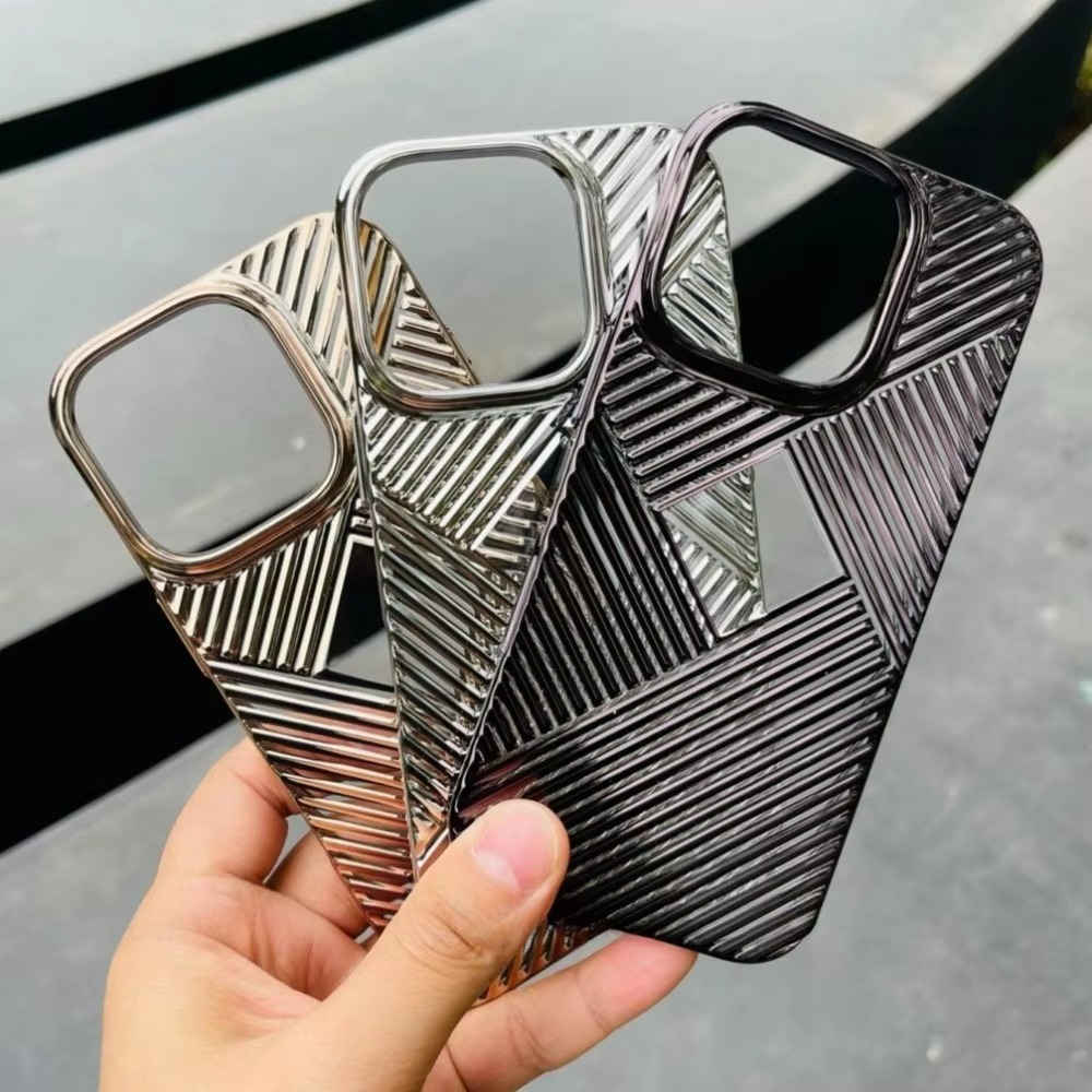 Luxury Apple iPhone Case, MagSafe Compatible, Camera Lens and Screen Protection, Ultra Thin, Shockproof, Magnetic, Full All Around Protection, Geometric Clear Bumper Cover