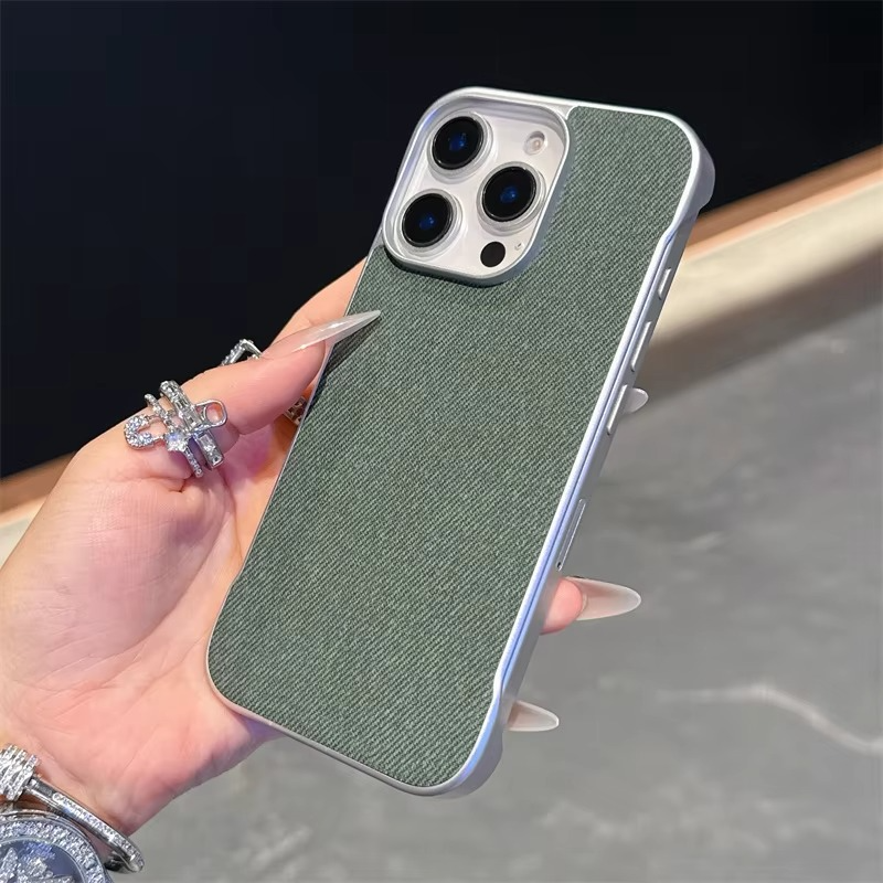 Premium Apple iPhone Case, MagSafe Compatible, Camera Lens and Screen Protection, Ultra Thin, Shockproof, Magnetic, Full All Around Protection, Canvas Fabric Hard Cover