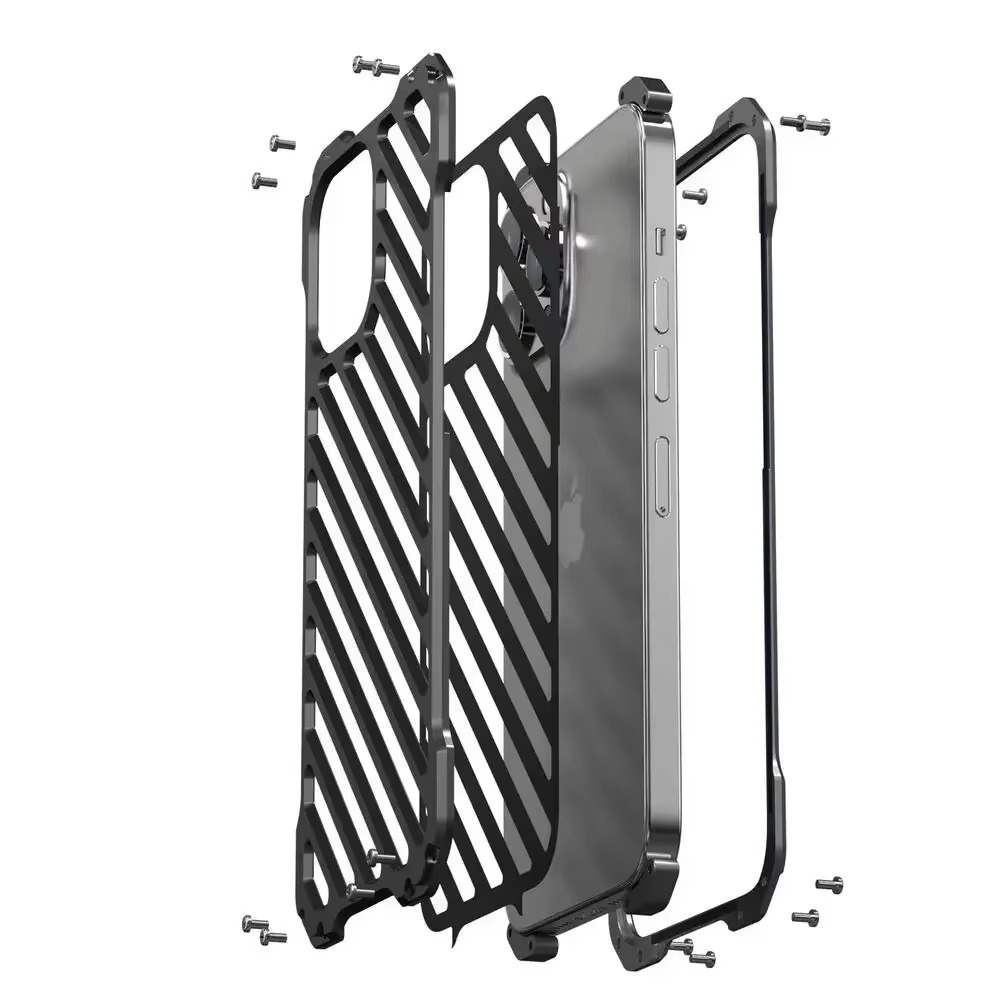 Premium Apple iPhone Case, MagSafe Compatible, Camera Lens and Screen Protection, Ultra Thin, Shockproof, Magnetic, Full All Around Protection, Heavy Duty Alloy Shell