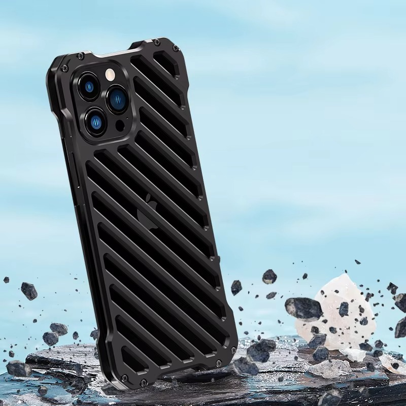 Premium Apple iPhone Case, MagSafe Compatible, Camera Lens and Screen Protection, Ultra Thin, Shockproof, Magnetic, Full All Around Protection, Heavy Duty Alloy Shell