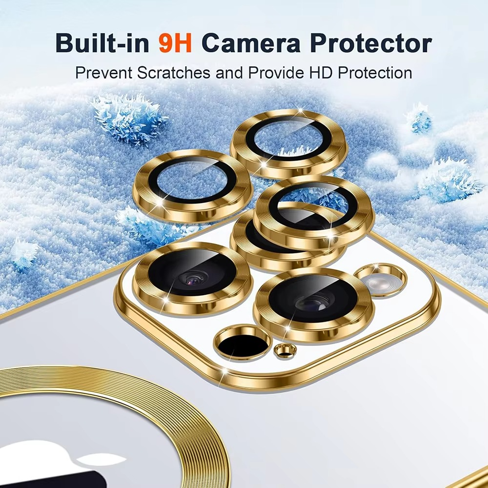 Luxury Desert Gold MagSafe iPhone Case - Magnetic Wireless Charging, Electroplated Bumper, Durable Cover | Case for iPhone