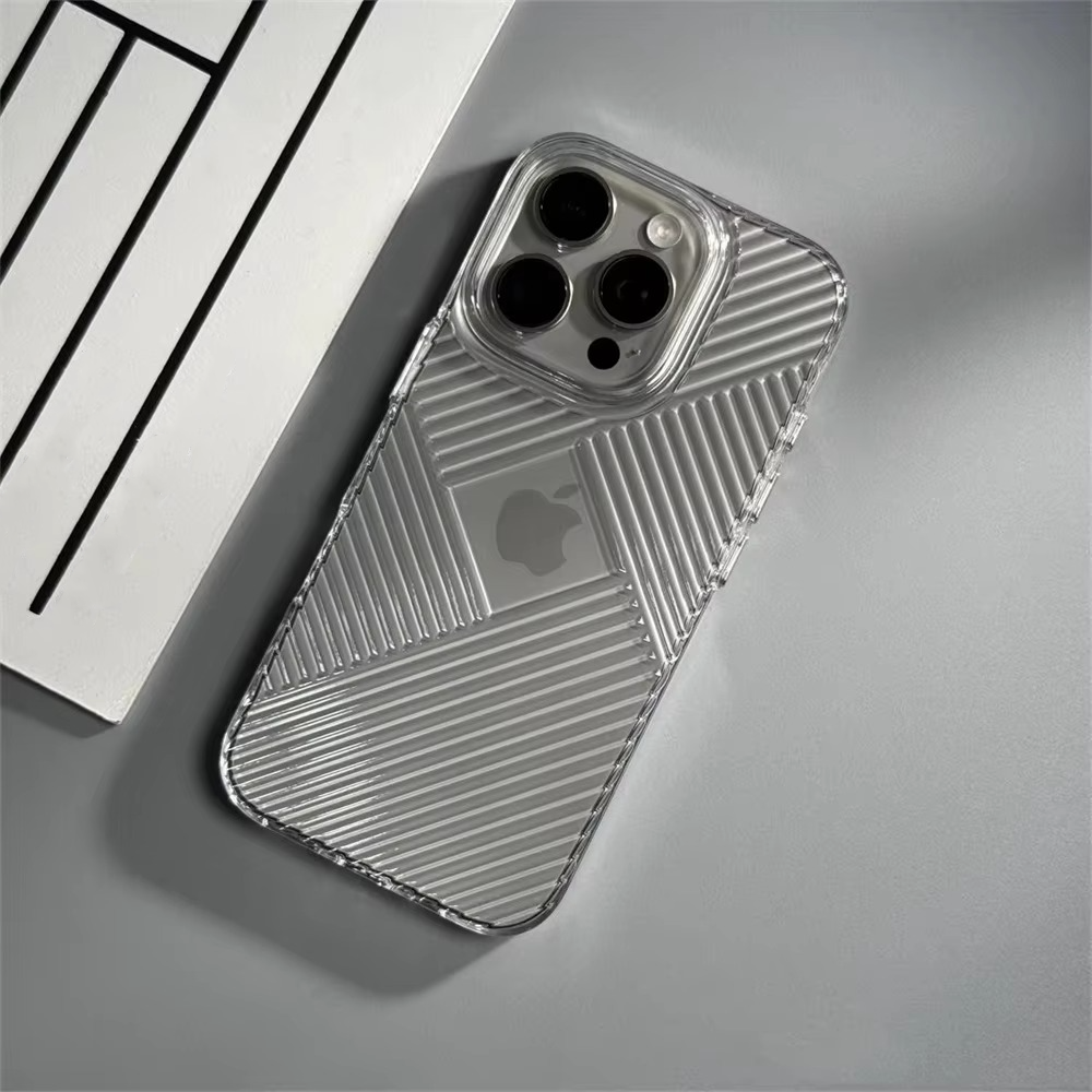 Luxury Apple iPhone Case, MagSafe Compatible, Camera Lens and Screen Protection, Ultra Thin, Shockproof, Magnetic, Full All Around Protection, Geometric Clear Bumper Cover