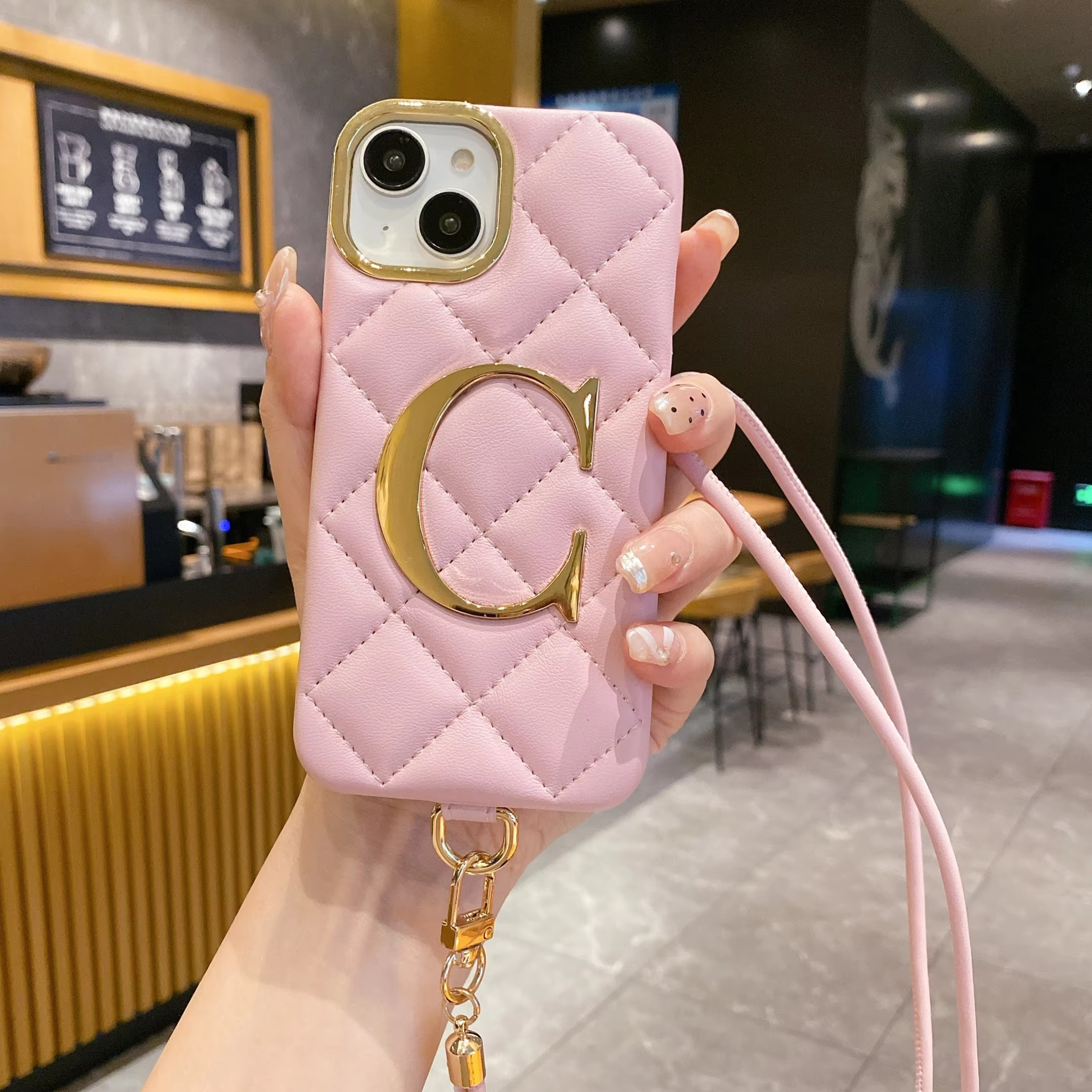 Luxury Apple iPhone Case, MagSafe Compatible, Camera Lens and Screen Protection, Ultra Thin, Shockproof, Magnetic, Full All Around Protection, Leather Name Lanyard Cover