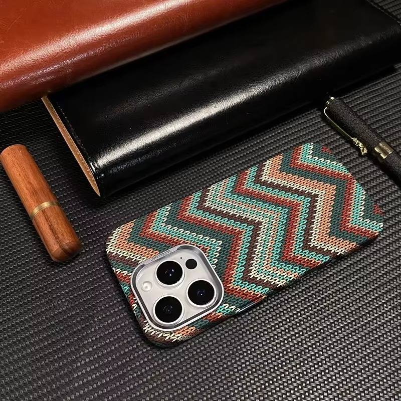 Premium Apple iPhone Case, MagSafe Compatible, Camera Lens and Screen Protection, Ultra Thin, Shockproof, Magnetic, Full All Around Protection, Nordic Sweater Hard Cover