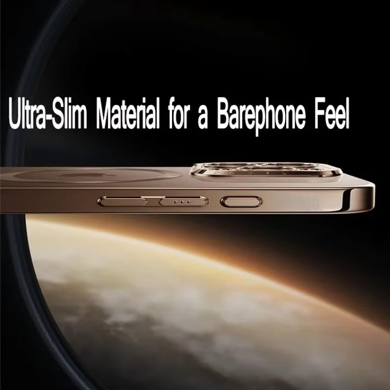 Luxury Desert Gold MagSafe iPhone Case - Magnetic Wireless Charging, Electroplated Bumper, Durable Cover | Case for iPhone