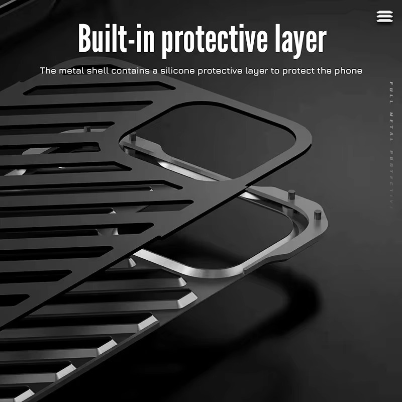 Premium Apple iPhone Case, MagSafe Compatible, Camera Lens and Screen Protection, Ultra Thin, Shockproof, Magnetic, Full All Around Protection, Heavy Duty Alloy Shell