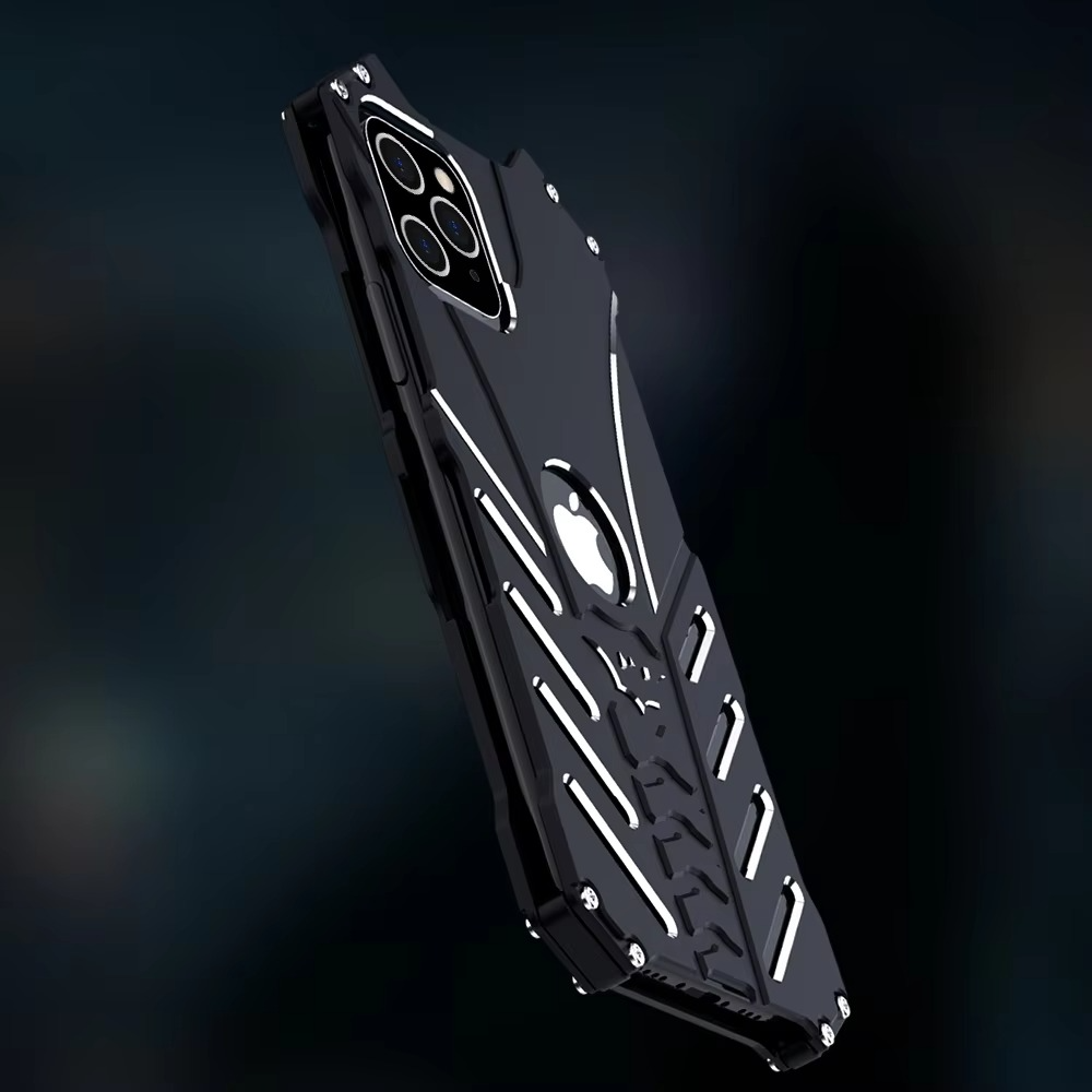 Robust Apple iPhone Case, MagSafe Compatible, Camera Lens and Screen Protection, Ultra Thin, Shockproof, Magnetic, Full All Around Protection, Bat Metal Armor Frame Cover