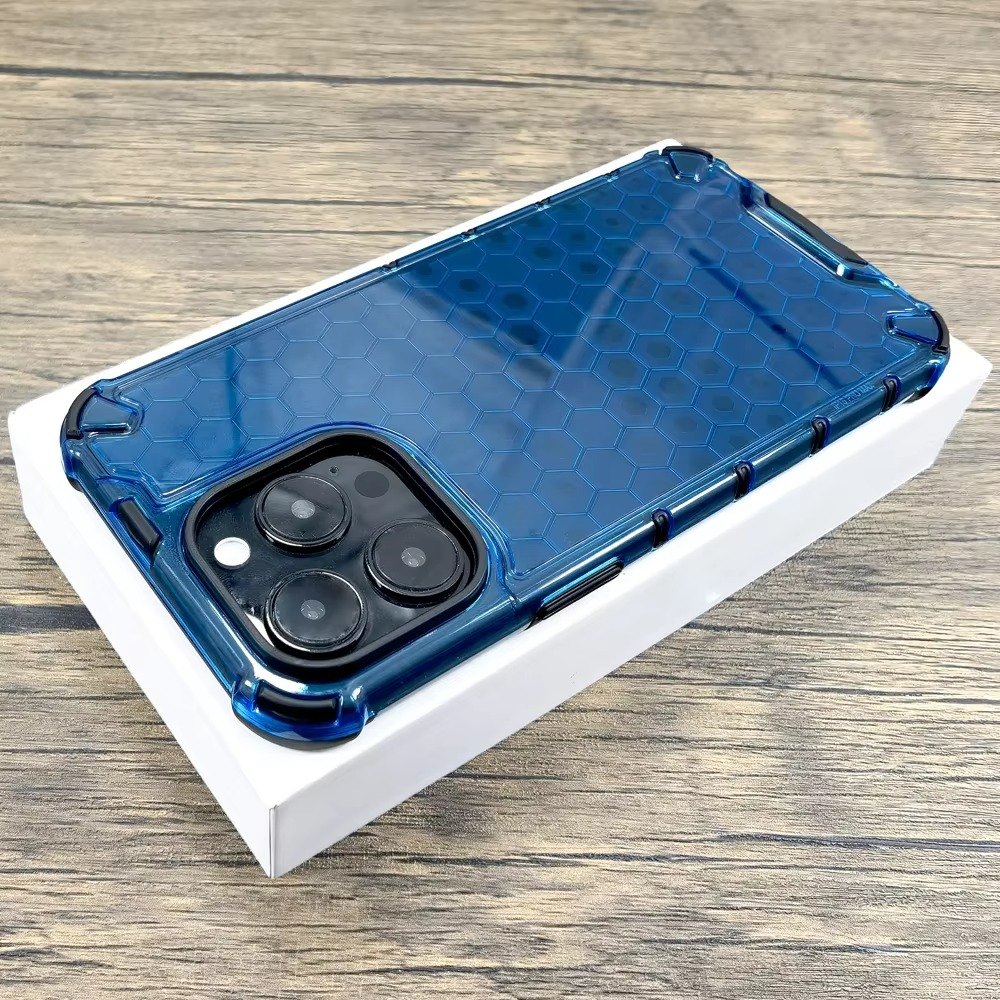 Robust Apple iPhone Case, MagSafe Compatible, Camera Lens and Screen Protection, Ultra Thin, Shockproof, Magnetic, Full All Around Protection, Honeycomb Armor Clear Cover