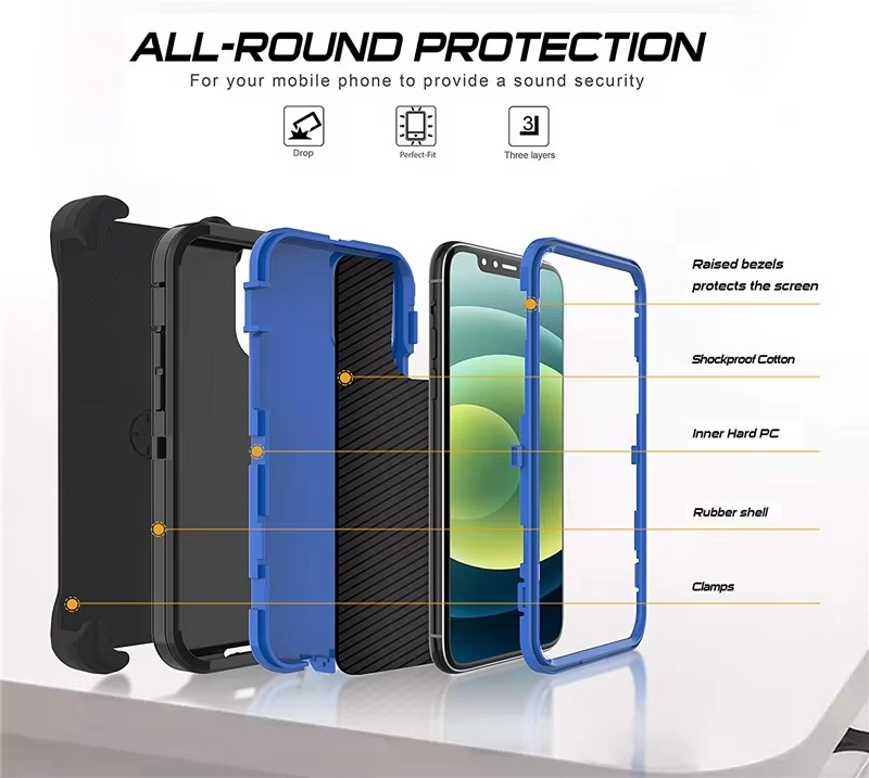Robust Apple iPhone Case, MagSafe Compatible, Camera Lens and Screen Protection, Ultra Thin, Shockproof, Magnetic, Full All Around Protection, 3-in-1 Dustproof Armor Cover